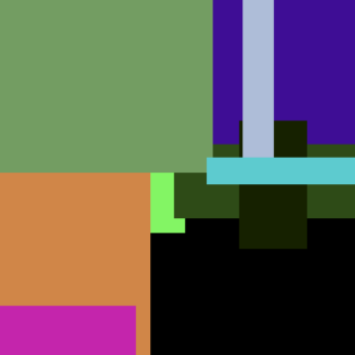 Heater Rooster Large Silver Green