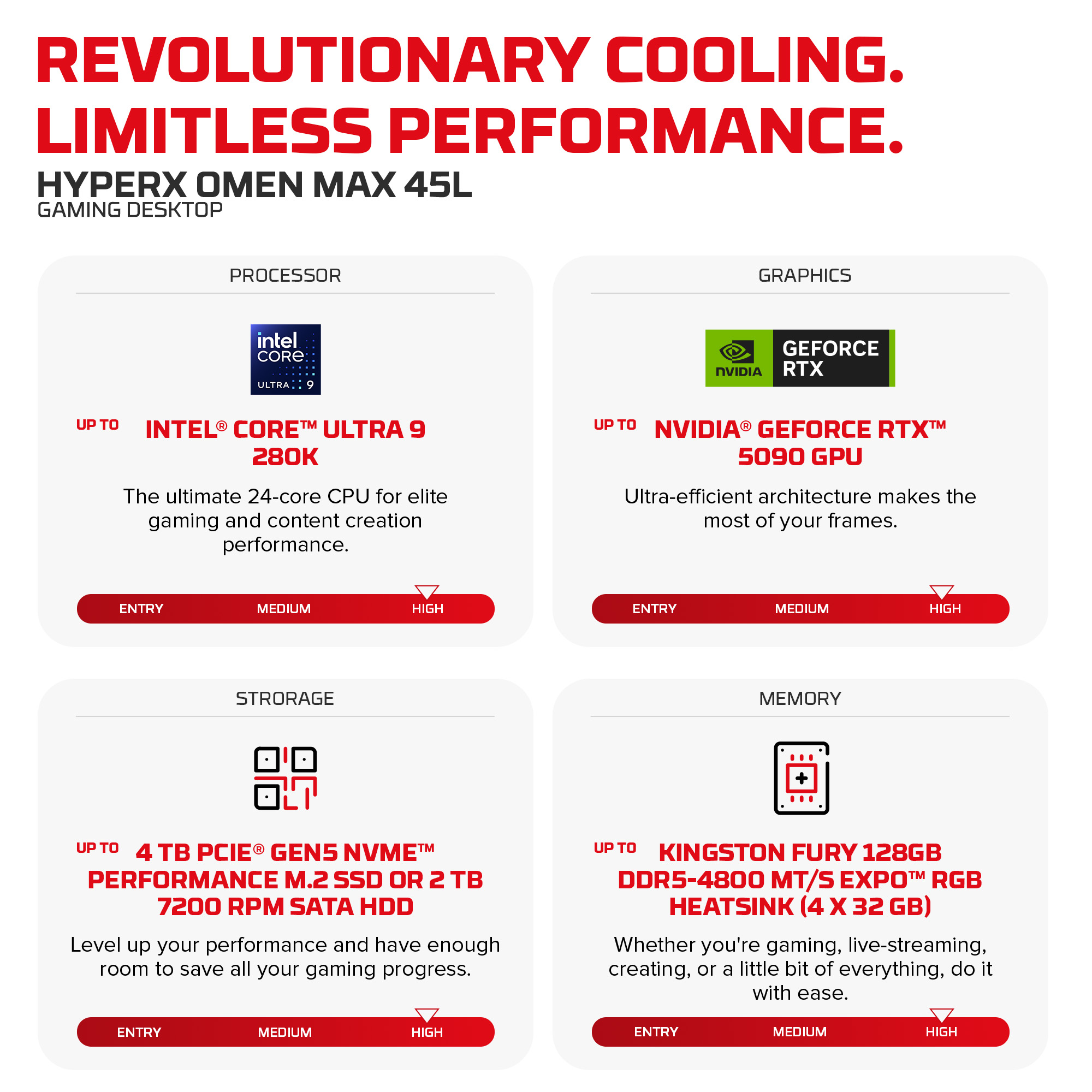 HP HyperX OMEN MAX 45L Gaming Desktop GT24-0400na PC Intel Core Ultra 7 32 GB DDR5-SDRAM NVIDIA GeForce RTX 5080 Windows 11 Home Tower AI PC Black - Image 2