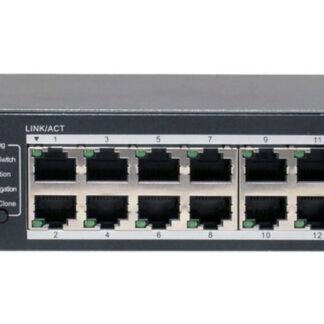 LevelOne GEU-1632 16-Port Gigabit Ethernet Switch, 4-Mode DIP Button, 19″ Rackmount Unmanaged Switch