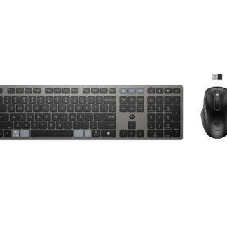 HP 725 Multi Rchrgbl WLS KB/MSE Belgium keyboard Mouse included Office RF Wireless + Bluetooth Black