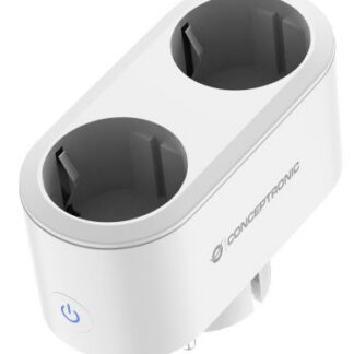 Conceptronic AVODIA02W 2-Outlet EU Smart Plug 16A, Compatible with German & French Outlets