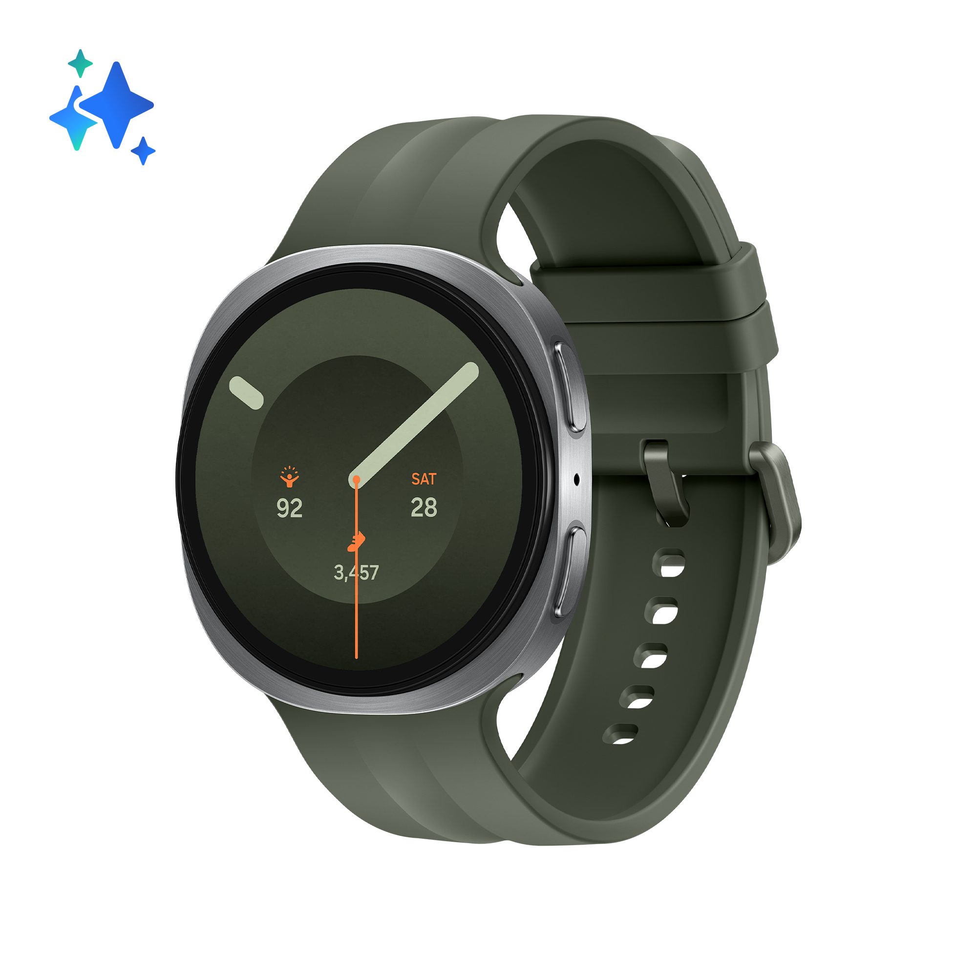 Samsung Galaxy Watch9 3.81 cm (1.5″) AMOLED 44 mm Digital 480 x 480 pixels Touchscreen Silver Wi-Fi GPS (satellite)